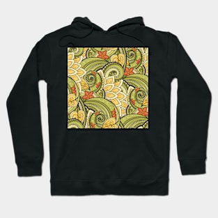 Paisley Print with Vintage Floral Motifs Hoodie